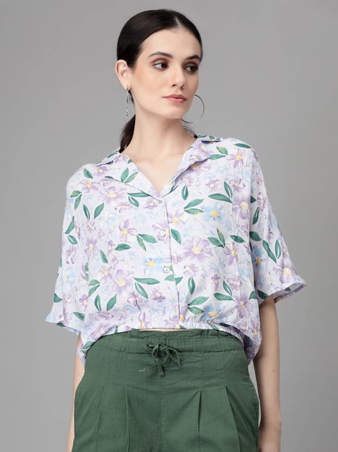 Global Republic Multicolor Floral Print Top-picture-31