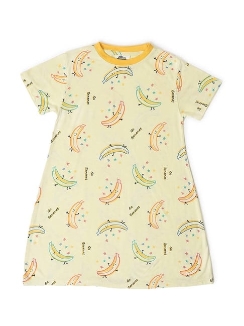 MiArcus Kids Yellow Printed Nightwear Top-picture-23