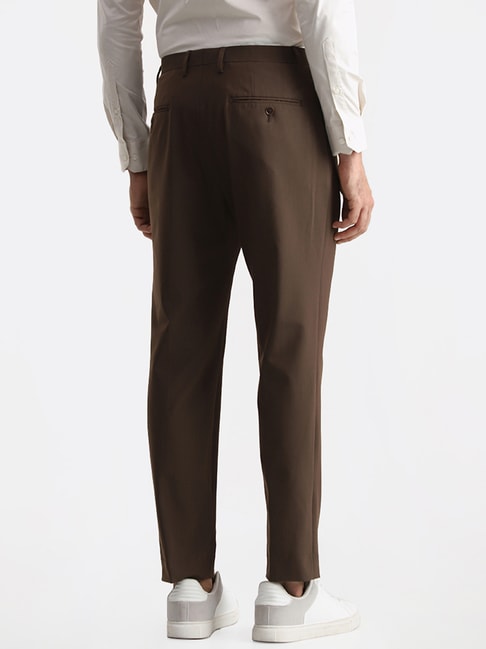 Buy WES Formals by Westside Black Ultra Slim Fit Trousers Online at best  price at TataCLiQ