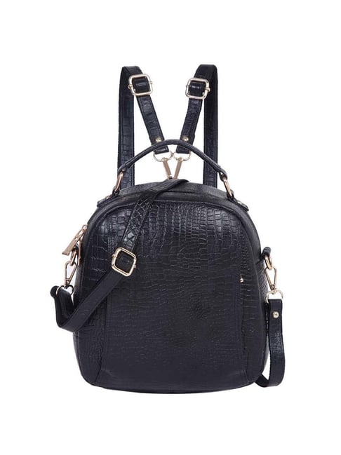 Teakwood Leathers Black Leather Medium Backpack-picture-35