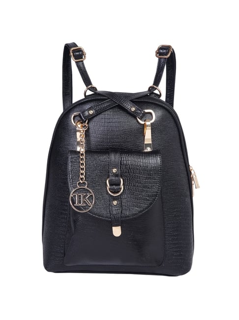 Teakwood Leathers Black Leather Medium Convertible Backpack-picture-47