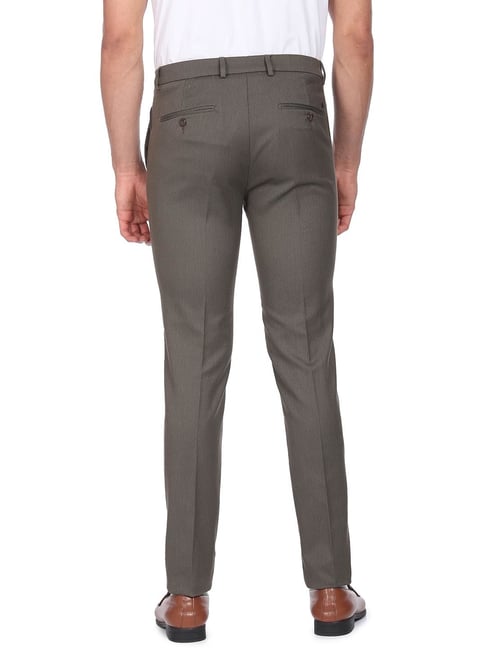 Buy Arrow Newyork Jackson Super Slim Fit Patterned Formal Trousers -  NNNOW.com