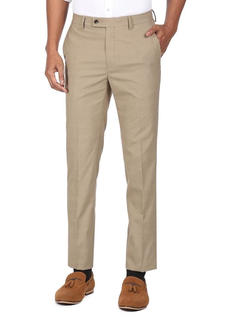 Arrow Blue Regular Fit Flat Trousers  Buy Arrow Blue Regular Fit Flat  Trousers Online at Low Price in India  Snapdeal