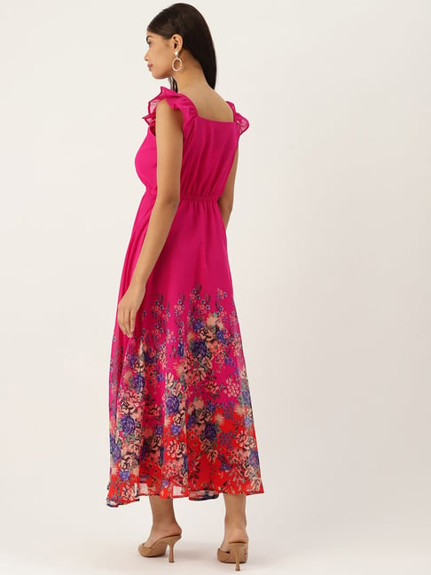 Dark pink hotsell floral dress