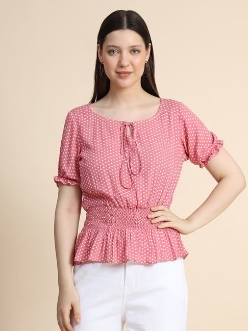KERI PERRY Baby Pink Printed Top-picture-40