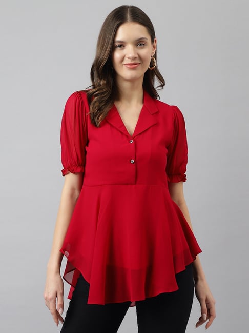 KERI PERRY Red Regular Fit Top-picture-31