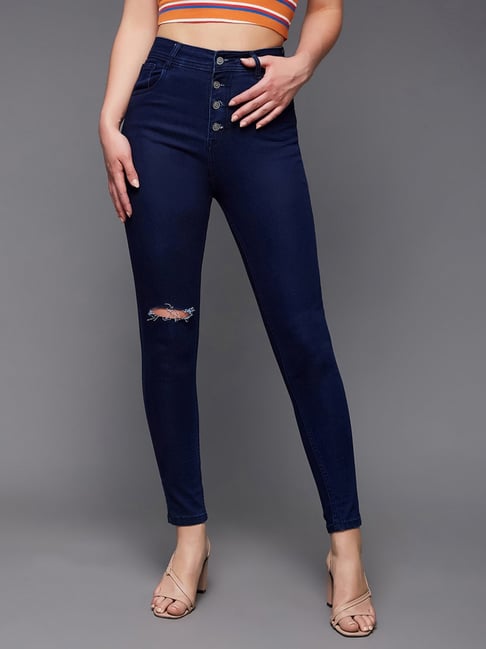 Miss Chase Navy High Rise Jeans-picture-28