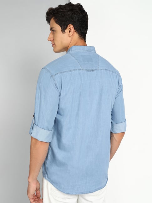 Buy Paul Street Light Blue Denim Shirt, L Online at Best Prices in India -  JioMart.