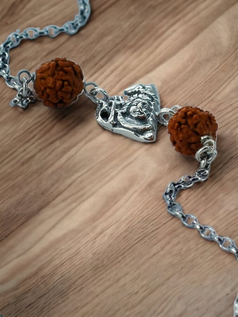 Taraash 92.5 Sterling Silver Shiva Rakhi for Men