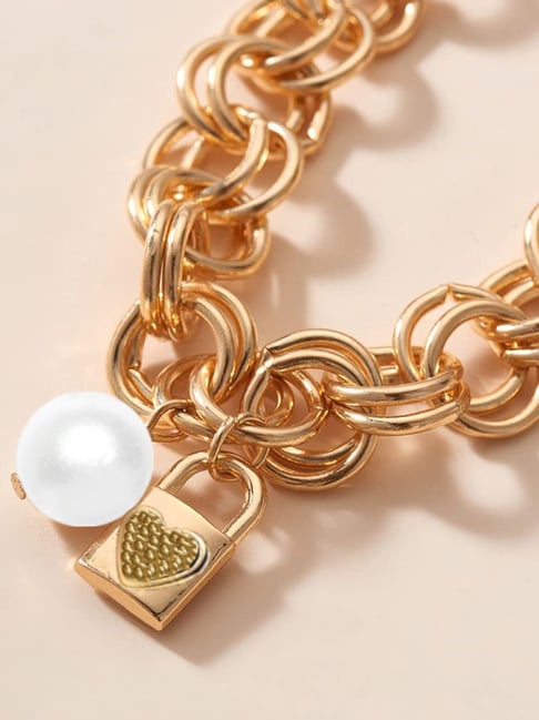 Bliss Love Lock Gemstone Bracelet | Cute Gold Bracelet | CaratLane