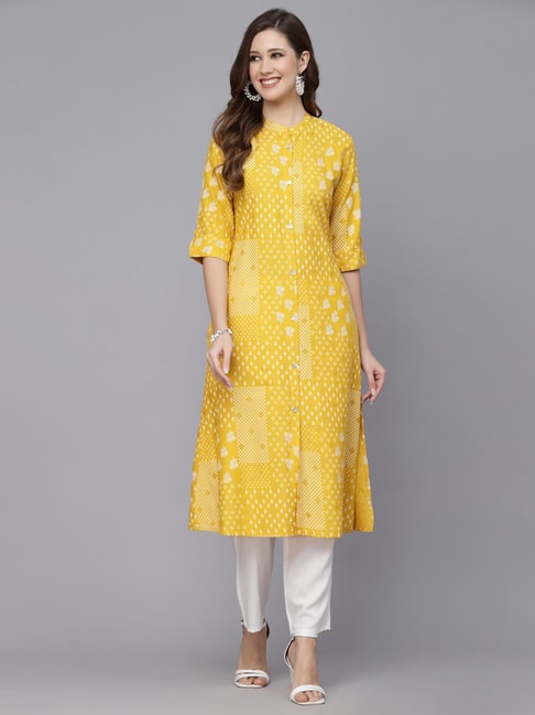 Mustard Yellow Pakistani Suit with Plazzo Pant – Panache Haute Couture