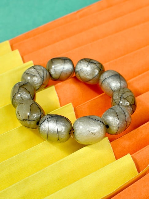 IMLI STREET Multi-Coloured Artificial Stone Stretchable Bracelet for Women-picture-11