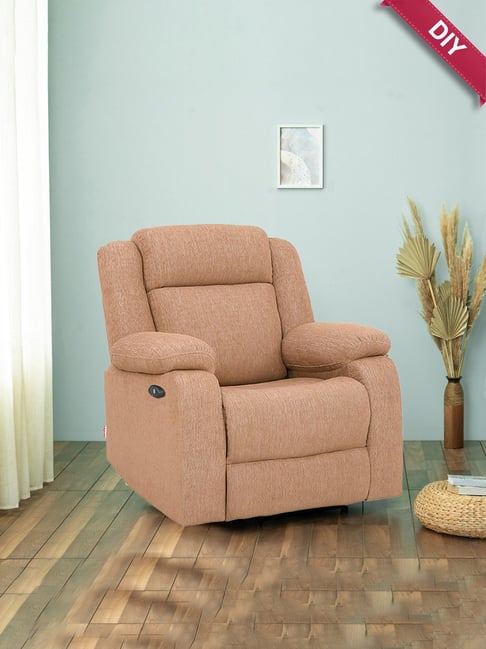 Buy Duroflex Avalon Brown Wood Single Seater Recliner with USB