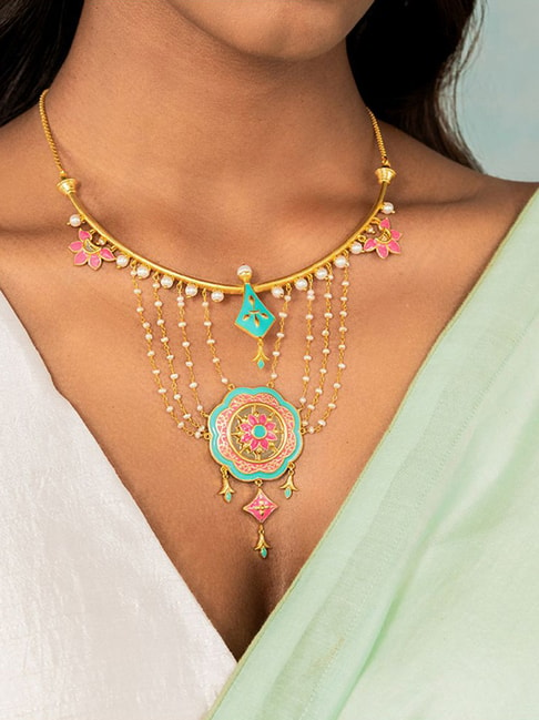 Eina Ahluwalia Handcrafted Pendant Necklace | Gold, Sterling Silver |  Handcrafted pendant, Necklace, Aza fashion