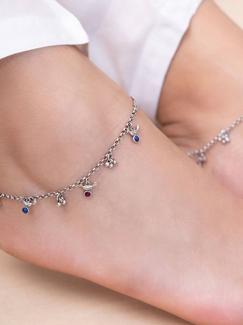 Pure silver deals anklets tanishq