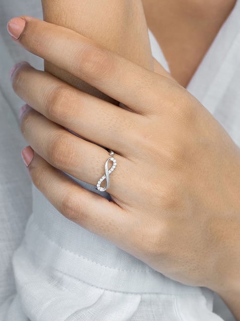 Buy Shaya Silver Rhodium-Plated Infinite Wisdom Ring for