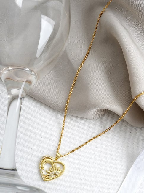 Buy Joker and Witch Minimal Pendant Golden Hour Gold Necklace