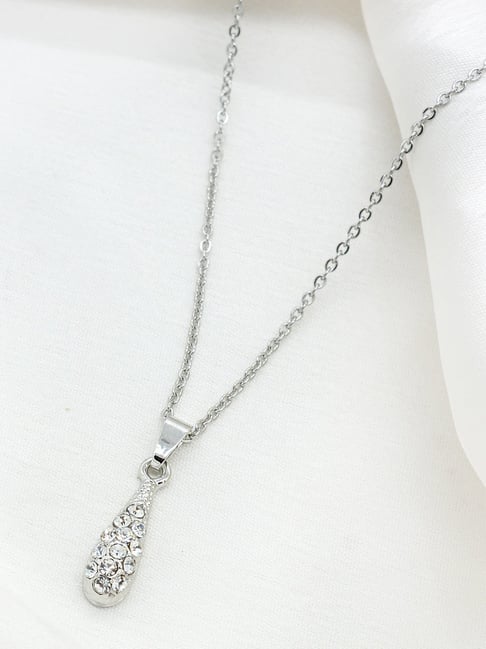 Vintage Double Strand Ball Chain Star Silver necklace Rhinestone Box Clasp  – Recess