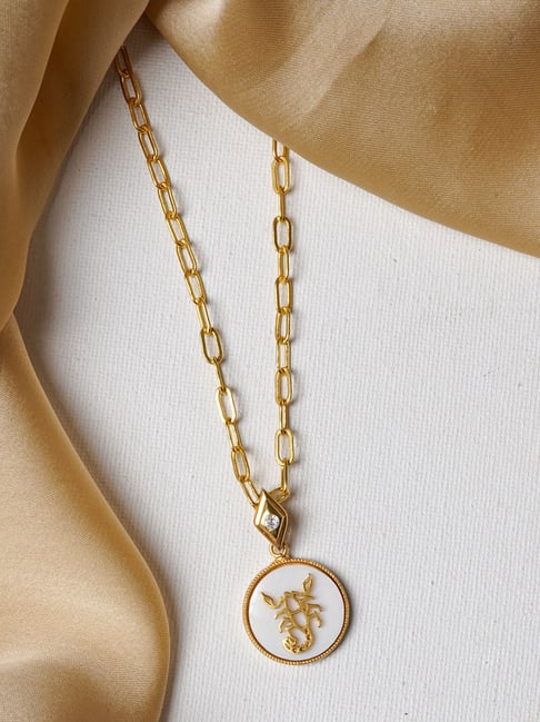Amazon.com: Rebecca Anne Handmade Jewelry Gold Scorpio Necklace, 16