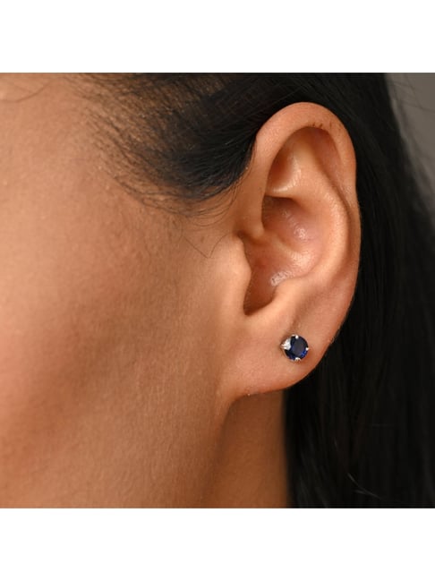 Buy SilverToned  Blue Earrings for Women by La Soula Online  Ajiocom