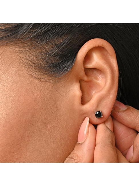 Buy Silver  Black Earrings for Women by Nemichand Jewels Online  Ajiocom