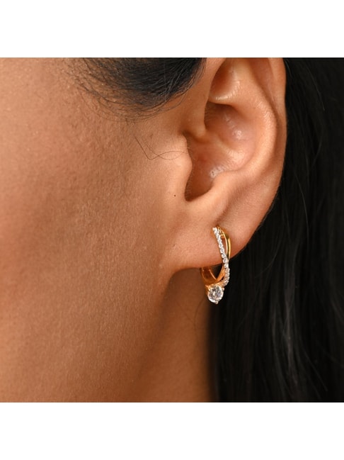 Bali Diamond Hoop Earrings in Silver - Exquisite Sparkle for Stylish Women
