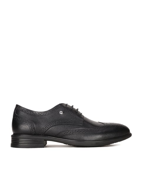 Hush Puppies by Bata Men's Black Brogue Shoes