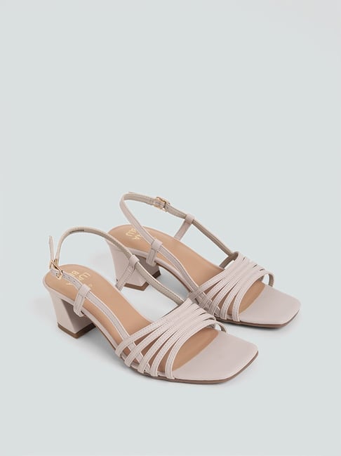 Be Mine Wide Fit Margot platform heeled sandals in ivory satin - ShopStyle