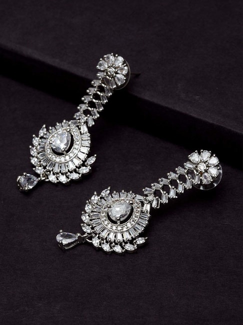 Buy Silver-Toned Earrings for Women by Crunchy Fashion Online | Ajio.com