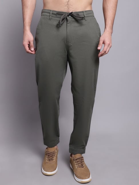Ascent French Terry Cotton Blend Joggers Olive Green – XYXX Apparels