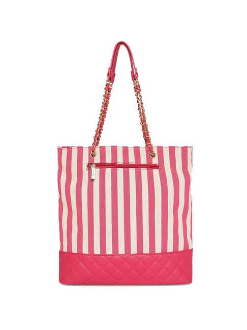 Kate Spade Jae Nylon Leather Flat Pink Striped Multi Crossbody Handbag Purse  in Black | Lyst
