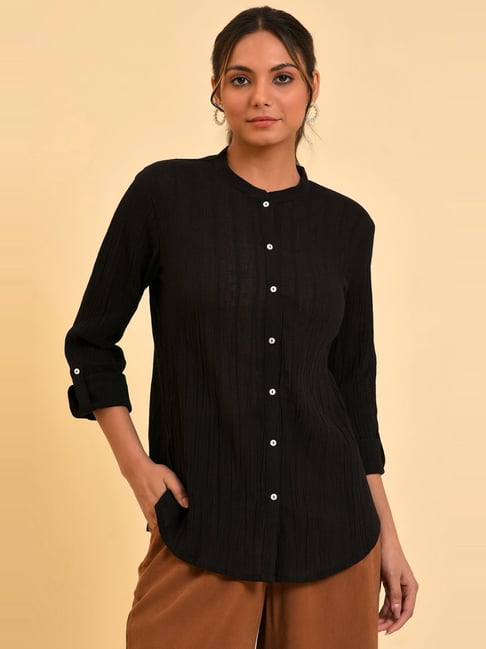 W Black Cotton Shirt-picture-37
