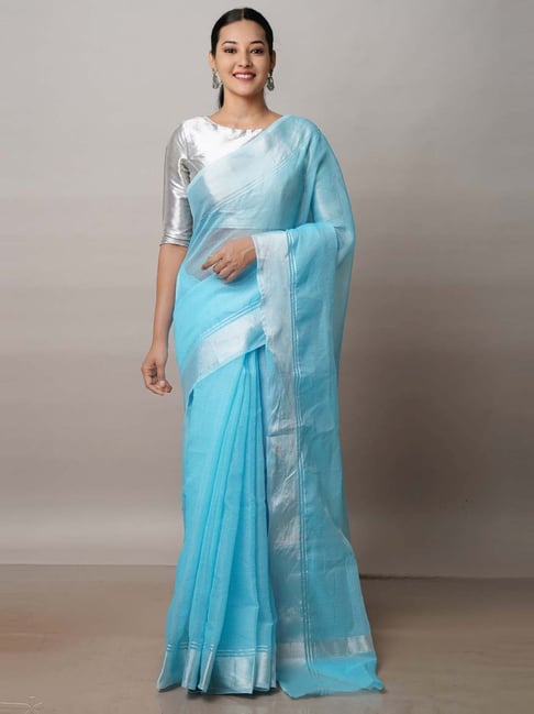 Blue Soft Pure Cotton Saree