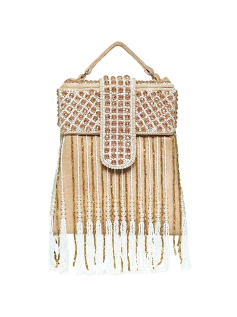 NR by Nidhi Rathi Golden Embellished Clutch-picture-39