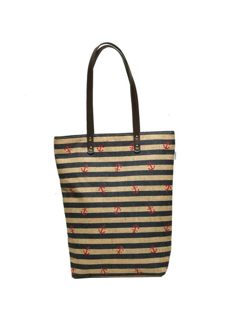 Buy Juteberry Nautica Multicolor Printed Large Tote Handbag Online