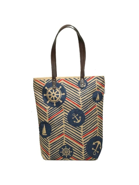 Large tote bag with double handles and shoulder strap