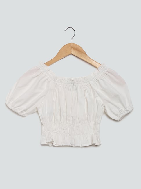 H&M Off-the-shoulder Crop Top