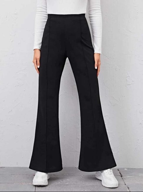 Only Curve Carpever high waist flare pants in black | ASOS