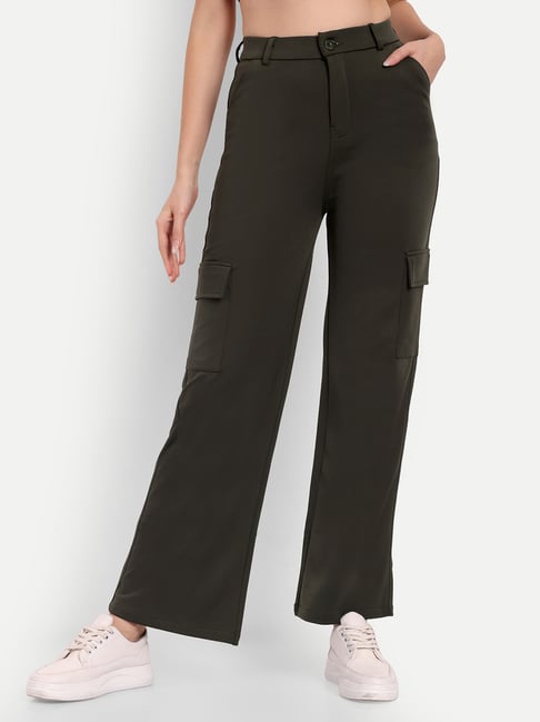 Natalie High-Waisted Denim Cargo Pants (Black) – La Belle Boutique