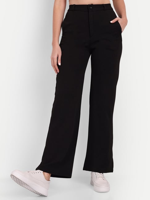 Black Stretchable Fitted Pants