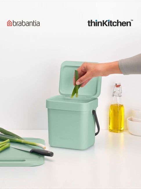 Brabantia Green Plastic Sort & Go Waste Bin (3 L)