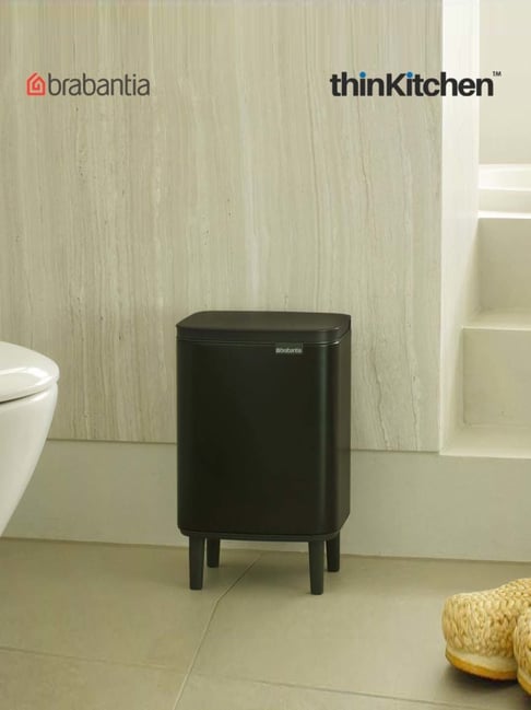 Brabantia Black Alloy Bo Waste Bin (4 L)