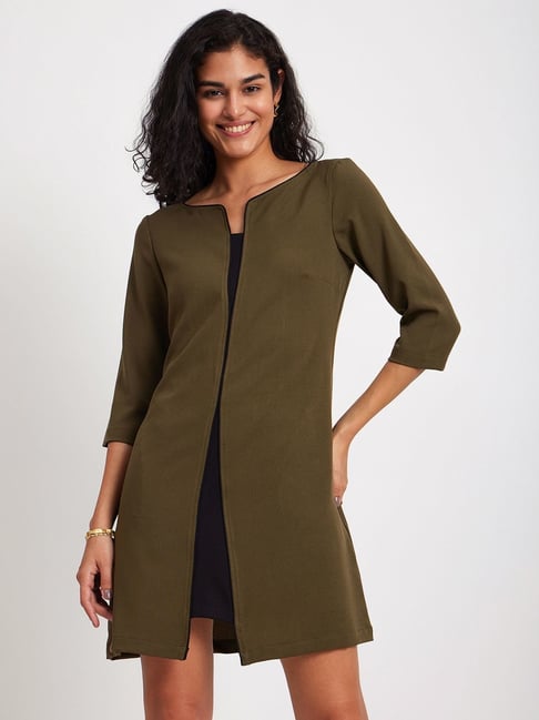 Olive green 2025 and black dress