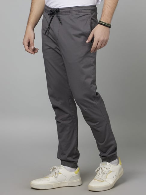 Solid Straight Fit Jogger Pants