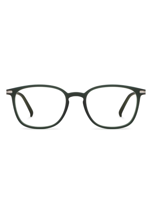 Lenskart Air Matte Essentials Unisex Green Full Rim Rectangle Eyeglasses - LA E15844