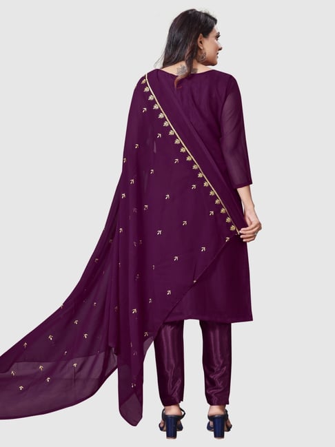 Cotton Printed Purple Hand Block Print Batik Dress Material at Rs 399/set  in Kutch