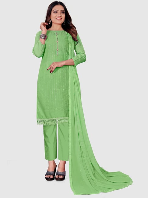 Rajnandini Women's Yellow And Parrot Green Cotton Printed Unstitched Salwar  Suit Material (Combo of 2) : Amazon.in: Fashion