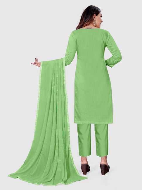 Buy Parrot Green And White Rayon Cotton Desiigner Palazzo Suit | Palazzo  Salwar Suits