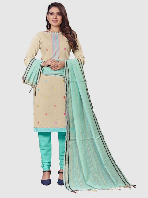 Beautiful Chanderi Cotton Silk Dress Material - KC40613