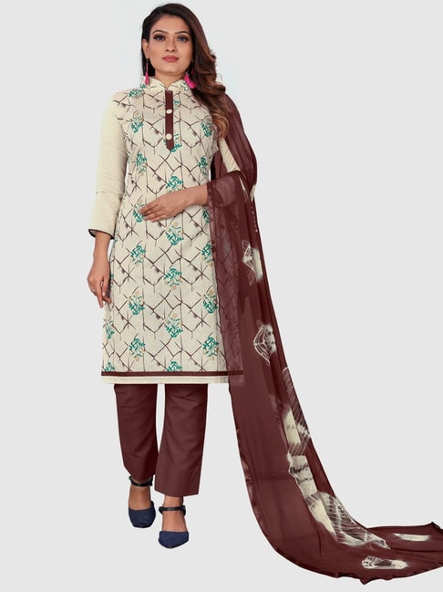 Indian Banarasi Suit dress Material for Women - Top , bottom and Long –  ASMI BOUTIQUE KUWAIT
